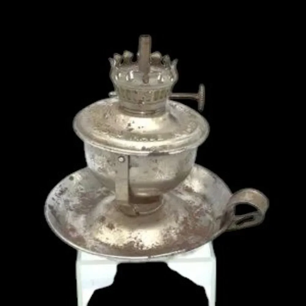 Vintage Sail Boat Brand Oil Lamp Silver